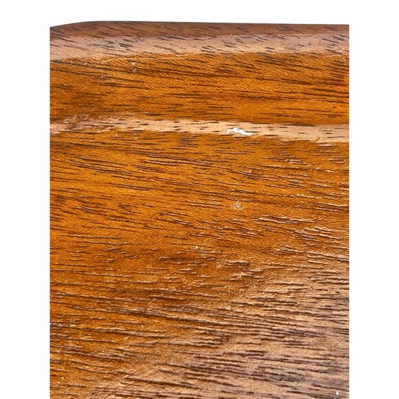 Set Of 4 Vintage Wooden Hospitality Trays With Carved Handles - Picture 8 of 10